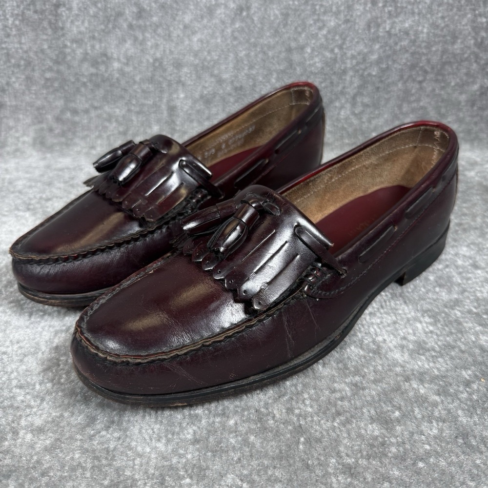 TownCraft Loafer Men's 9.5 Brown Leather Slip On Tassel
